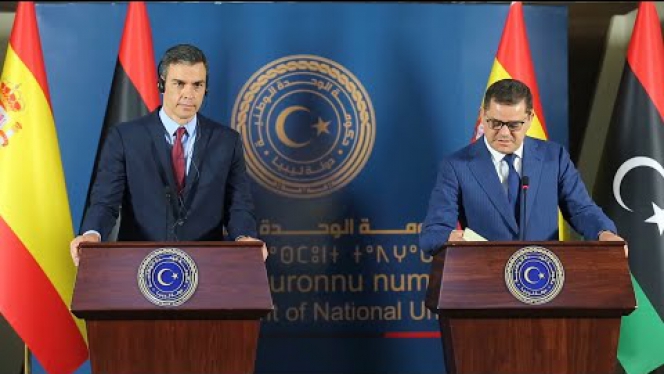 مؤتمر صحفي لرئيس حكومة الوحدة الوطنية مع نظيره الإسباني