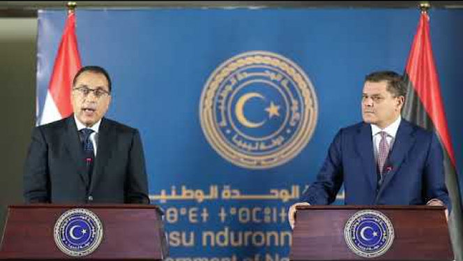 بيان صحفي مشترك بين رئيس الوزراء الليبي والمصري