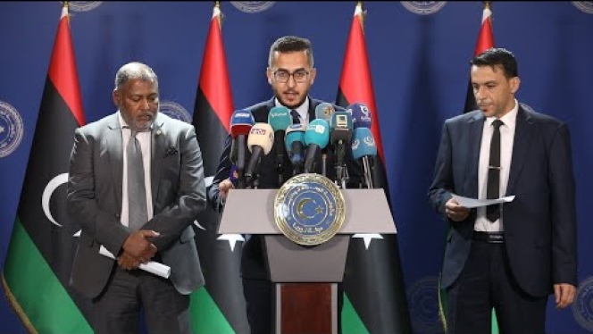 مؤتمر صحفي للناطق باسم حكومة الوحدة الوطنية بعد اجتماع مجلس الوزراء السادس